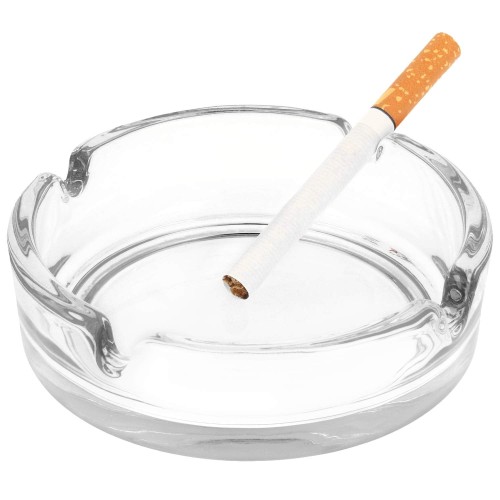 10.5CM GLASS ASHTRAY 6CT