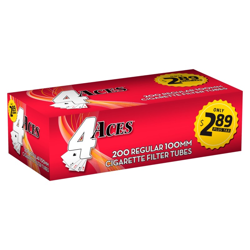 4 ACES REGULAR 100mm TUBES $2.89 / 5-200
