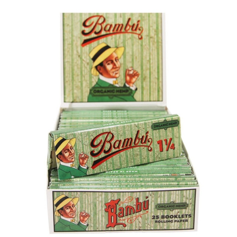 BAMBU 1-1/4" ORGANIC HEMP ROLLING PAPER / 25ct booklets
