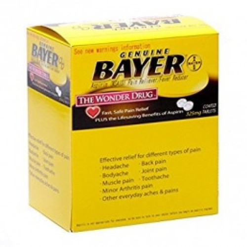 BAYER - Medicine - Aspirin - 325mg/ct - 2ct/pk - 25pk/bx