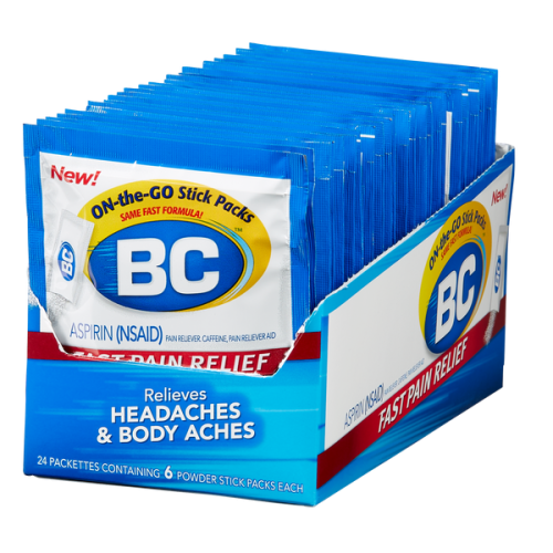 BC ASPIRIN (845MG) 24 PACKETTES OF 6-PACKS EACH