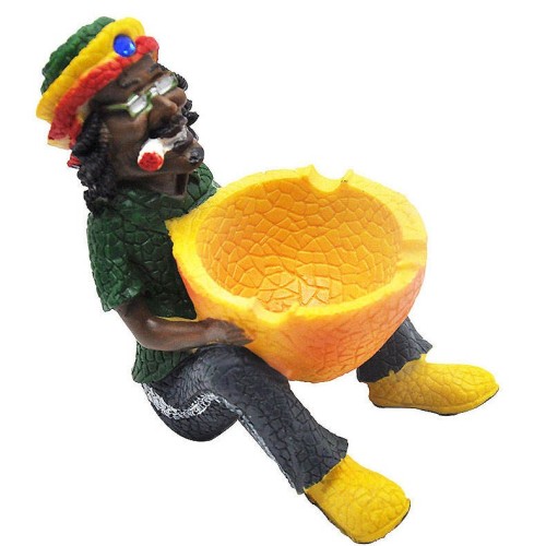 BIG RESIN ASHTRAY RASTA DESIGN