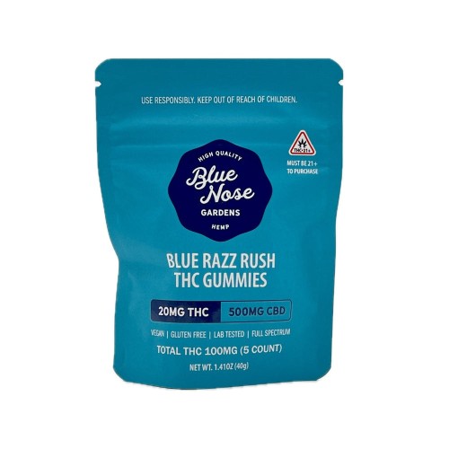 BLUE NOSE 20MG : 500MG | 5CT GUMMIES