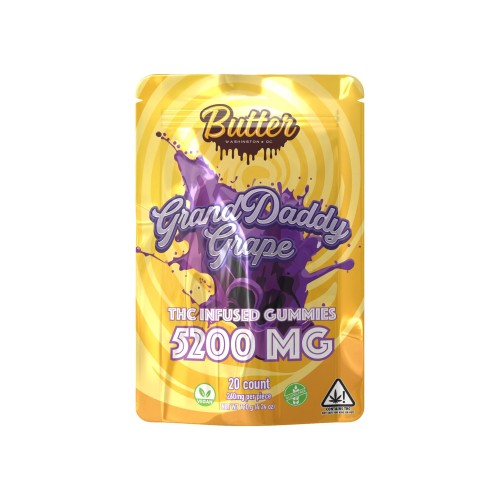 BUTTER 5200MG 25:1 20CT GUMMIES (Grand Daddy Grape)