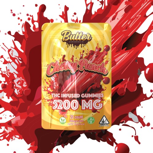BUTTER 5200MG 25:1 20CT GUMMIES (Cherry Punch)