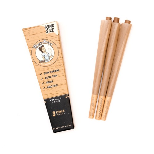 BLAZY SUSAN CONE - 3CT/PK - 21PK/BX - 63CT/BX - KING SIZE - BROWN