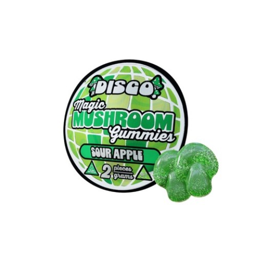 Disco Magic Mushrooms Gummies 2pk Display - Sour Apple