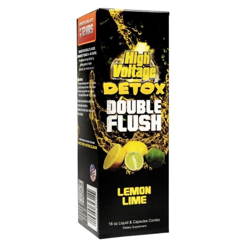 HIGH VOLTAGE DETOX DOUBLE FLUSH 16OZ LIQUID & CAPSULES COMBO (LEMON LIME)