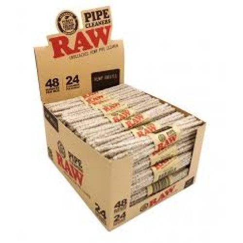 Raw Hemp Bristle Pipe Cleaners 48 Bundles Per Box - 24 Cleaners Per Bundle 48/24