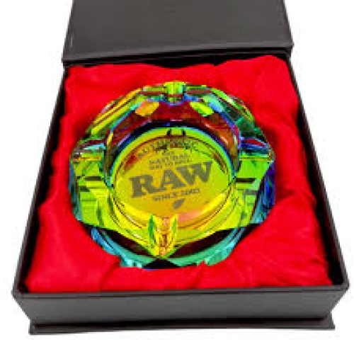 Raw Rainbow Glass Ashtray
